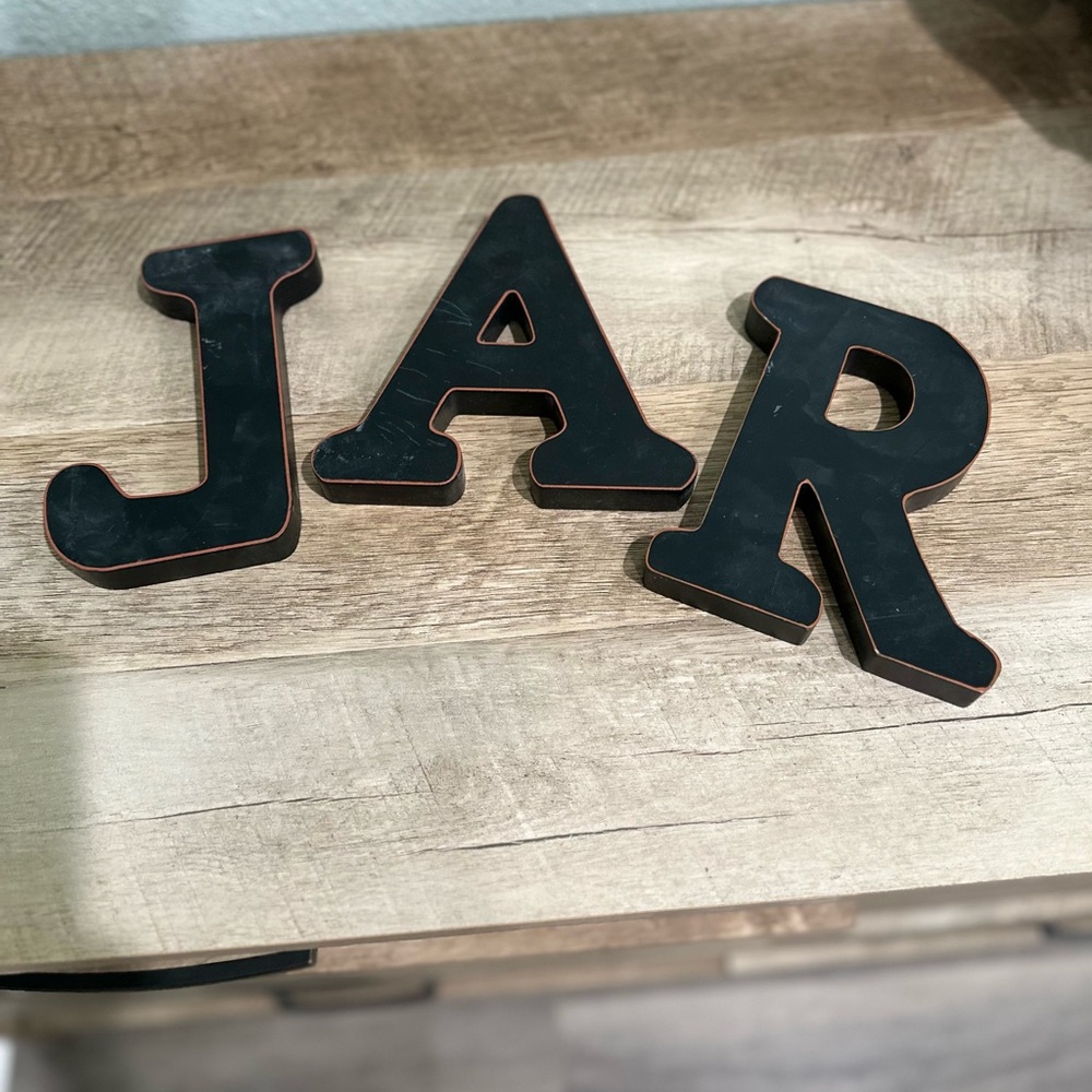 Hobby Lobby Black Wooden Letters Wall Decor